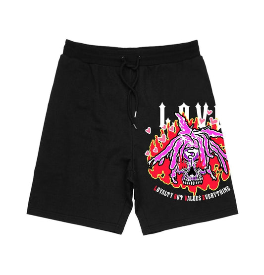 L.O.V.E Skull Hair Shorts
