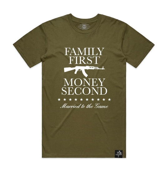Hasta Muerte Family First Money Second T-shirt