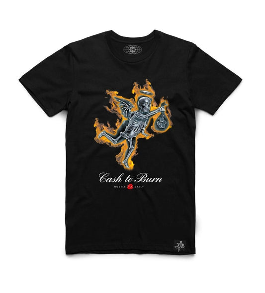 Hasta Muerte Flaming Skeleton T-shirt