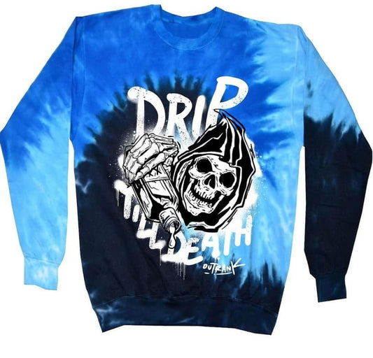 Outrank Drip Till Death Crew Neck (Blue)