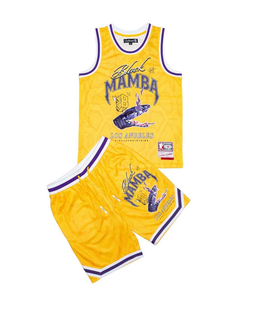 Civilized Black Mamba Basketball Jersey Short Set (Yellow)