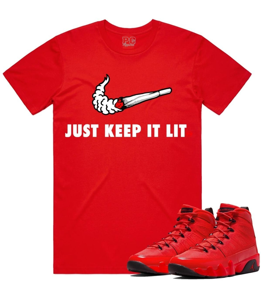 Planet Grapes Keep It Lit T-shirt (Red)