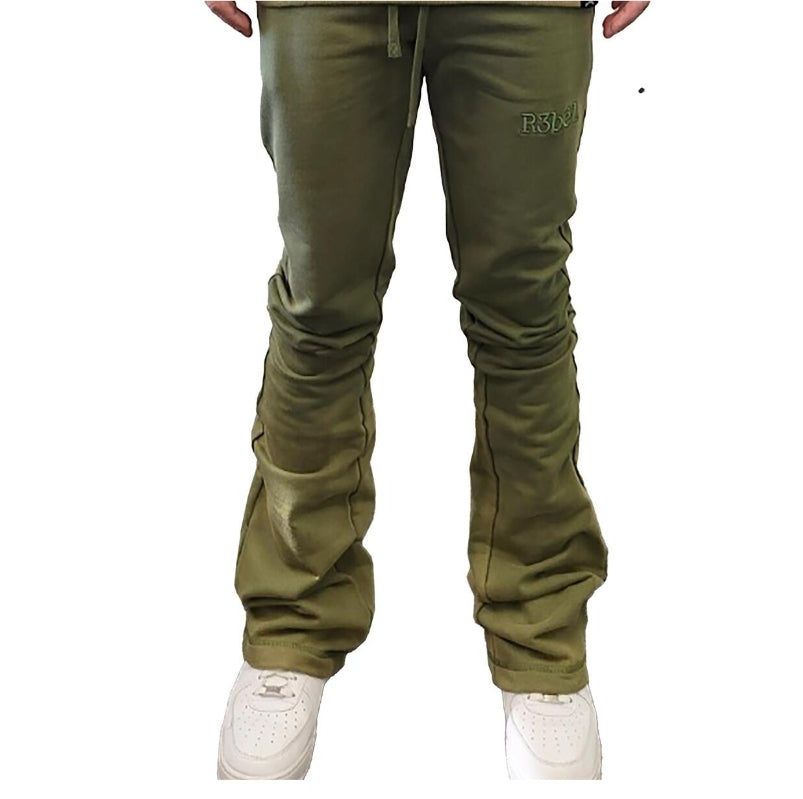 Rebel Minds Pigment Dyed Fleece Stacked Pants