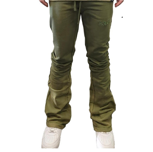 Rebel Minds Pigment Dyed Fleece Stacked Pants