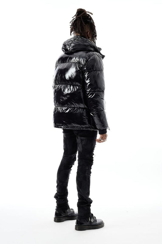 Rebel Minds Puffer Coat Black