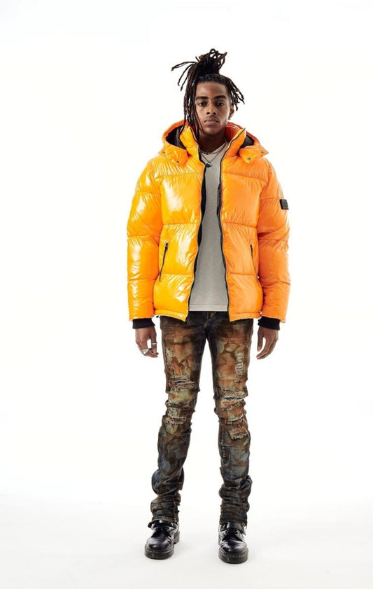Rebel Minds Puffer Coat (Orange)