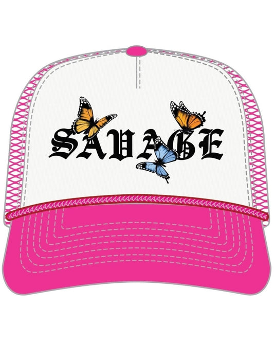 Savage Trucker Hat (Fuchsia Pink)
